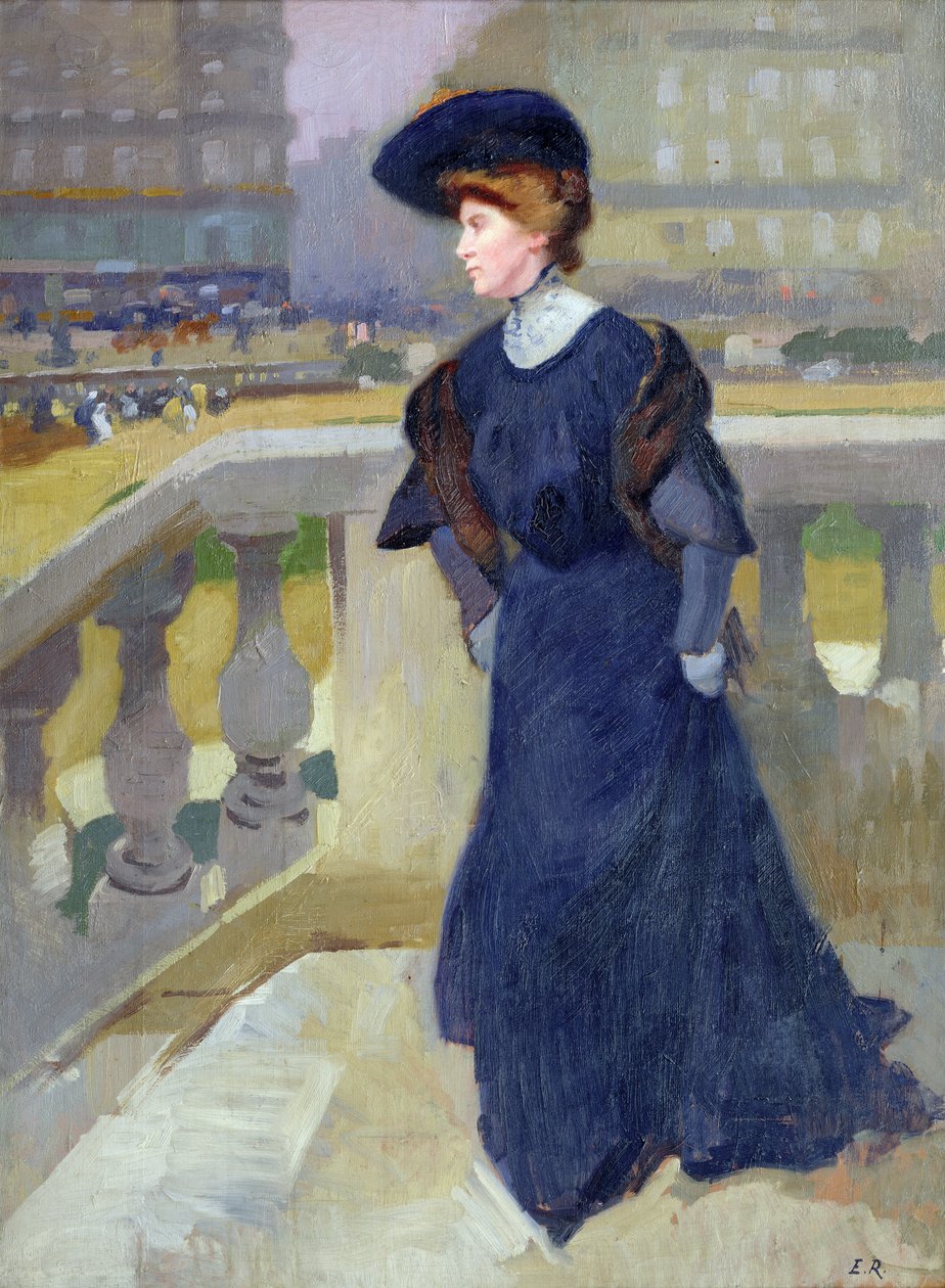 Madame Renoux na Schodach Kościoła Trójcy, 1904 autorstwa Jules Ernest Renoux