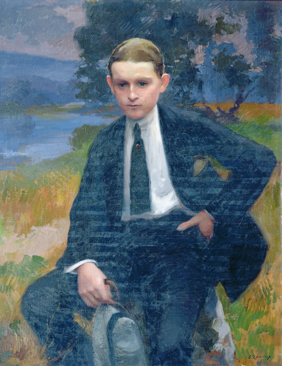 Portret Marcela Renoux w wieku około 13 lub 14 lat autorstwa Jules Ernest Renoux