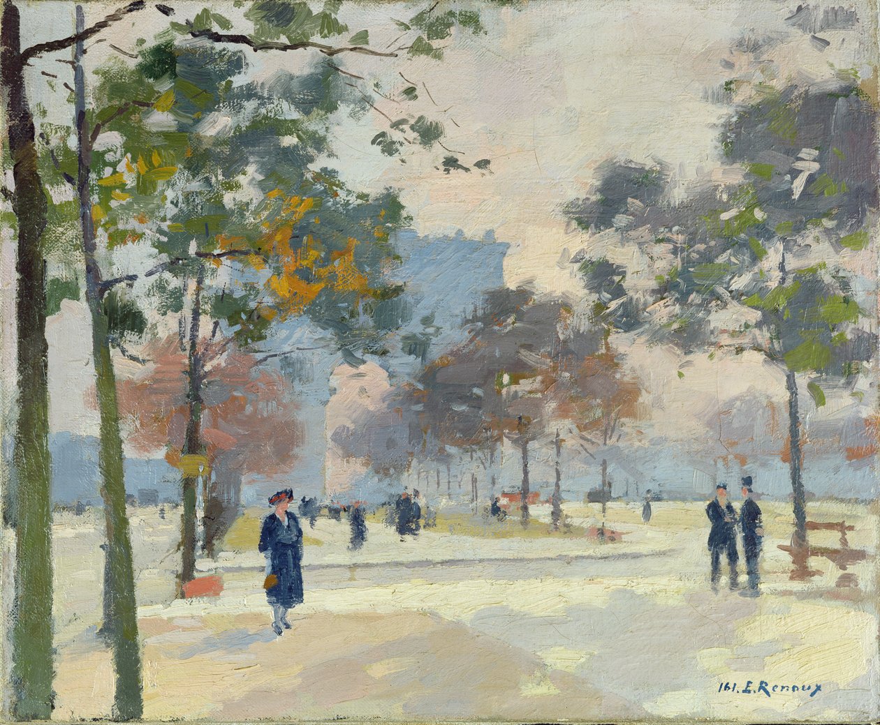 Łuk Triumfalny jesienią, Paryż autorstwa Jules Ernest Renoux