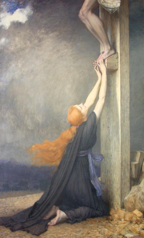 Boleści Marii Magdaleny Espanol: El Dolor de Maria Magdalena autorstwa Jules Joseph Lefebvre
