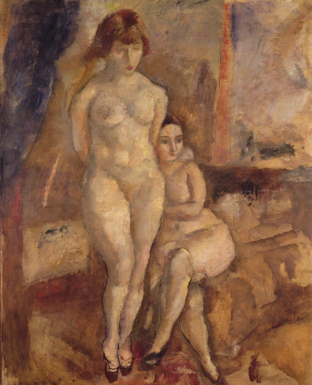 Dwa modele, ok. 1928 autorstwa Jules Pascin