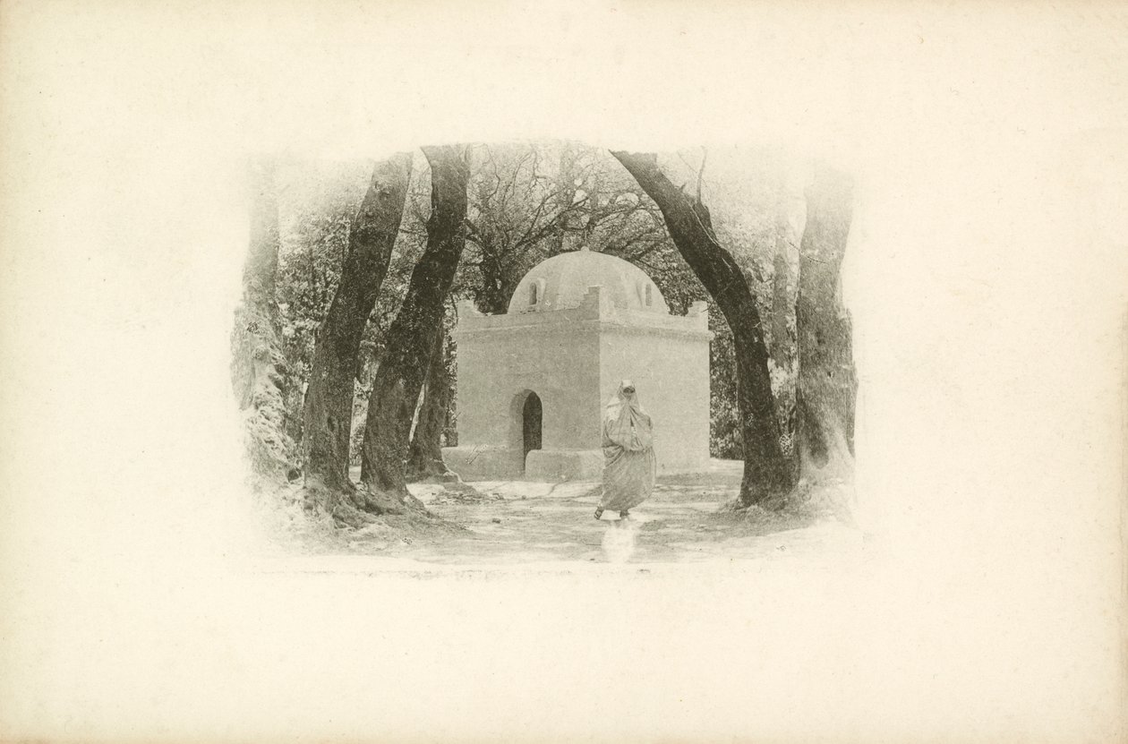 Jeden z widoków Algierii Julesa Gervais-Courtellemonta (zdjęcie czarno-białe) autorstwa Jules (after) Gervais-Courtellemont