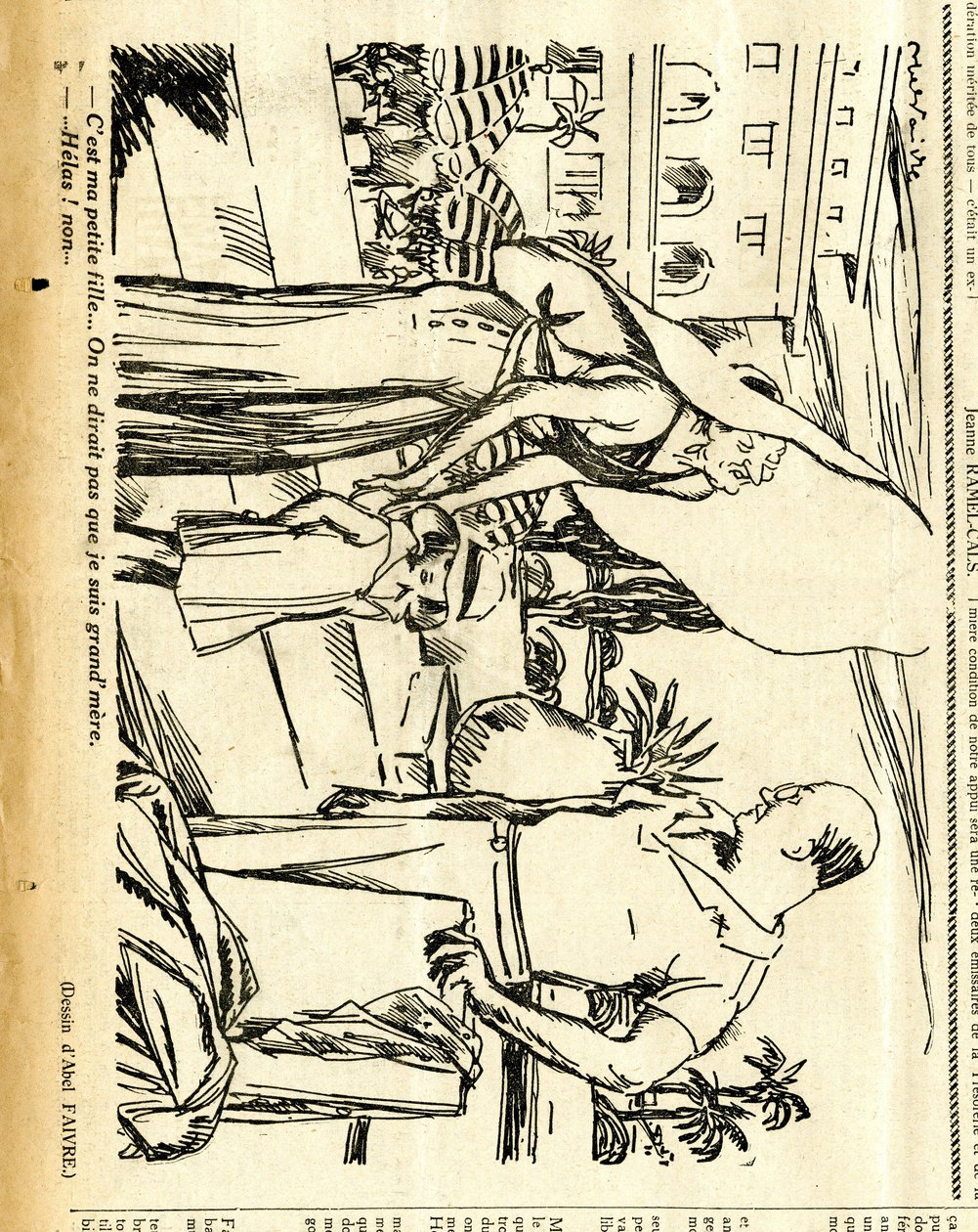 Szczery, satyryczny w N & B autorstwa Jules Abel Faivre