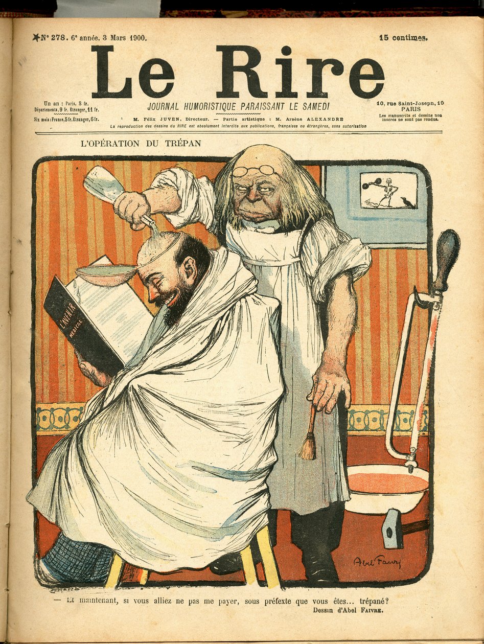 Okładka „”Le Lire””, numer 278, Satyryka w Kolorach autorstwa Jules Abel Faivre