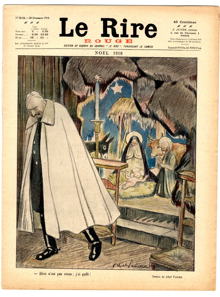 Okładka „Czerwonego śmiechu”, Satyryczna w kolorach autorstwa Jules Abel Faivre
