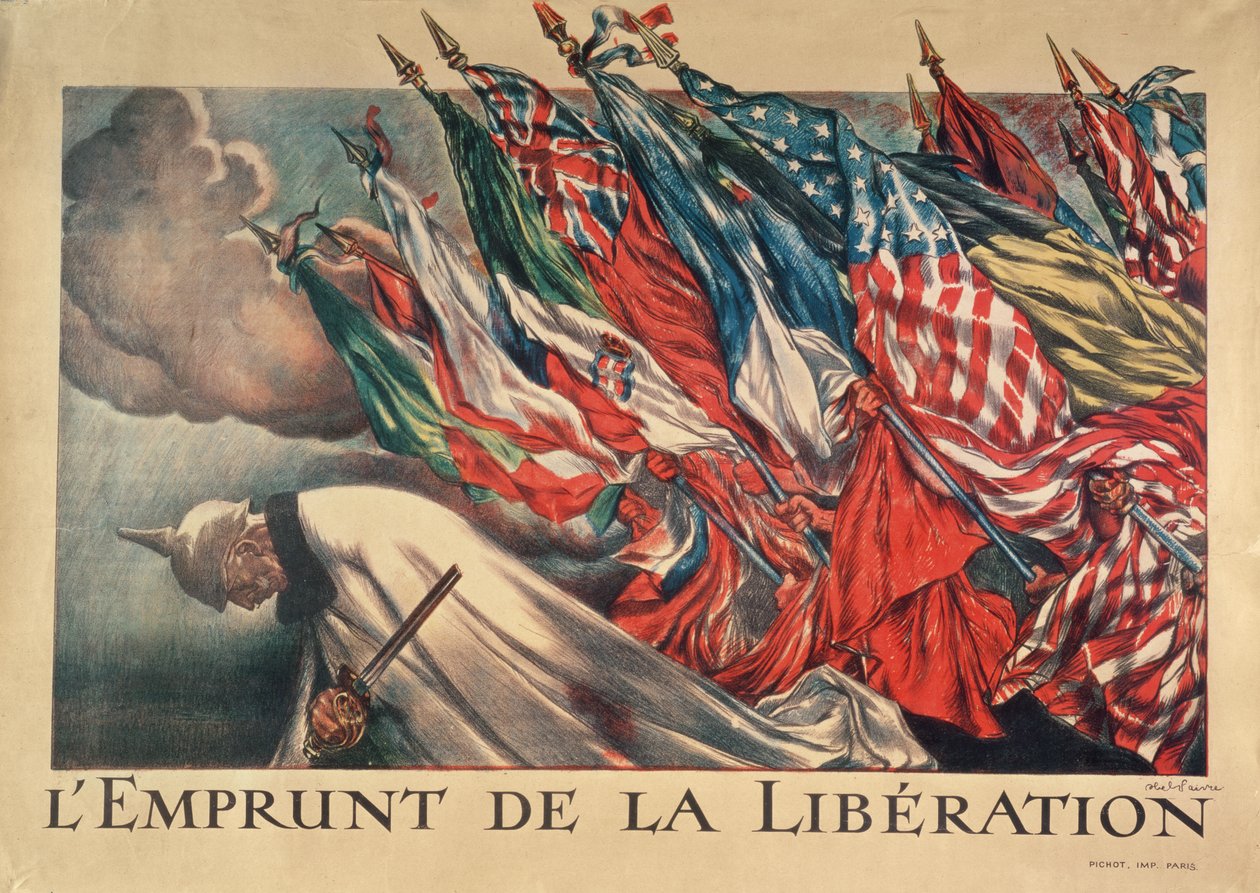 Pożyczka Wyzwolenia, francuski plakat propagandowy autorstwa Jules Abel Faivre