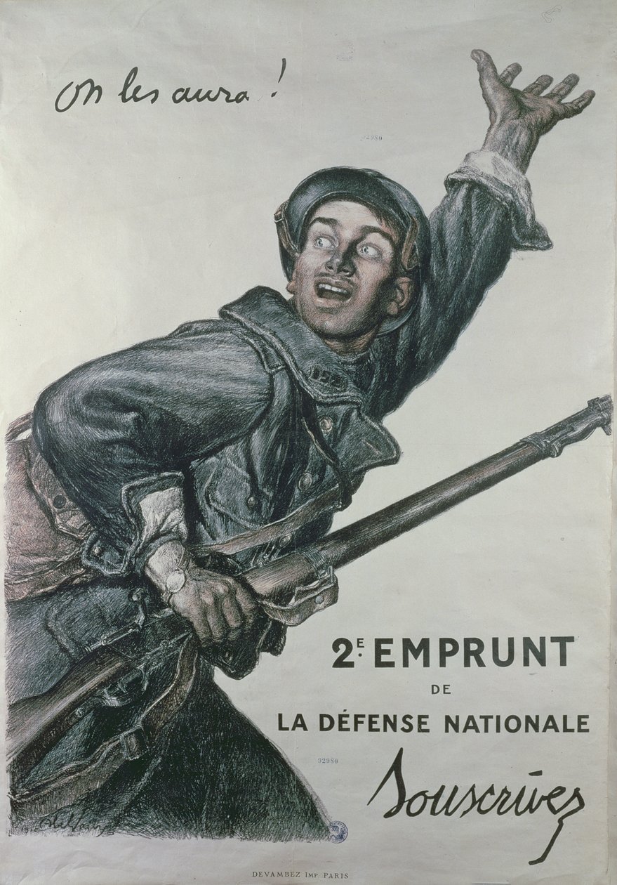 „Będziemy ich mieć”, plakat drugiej pożyczki Obrony Narodowej, ok. 1915 r. autorstwa Jules Abel Faivre