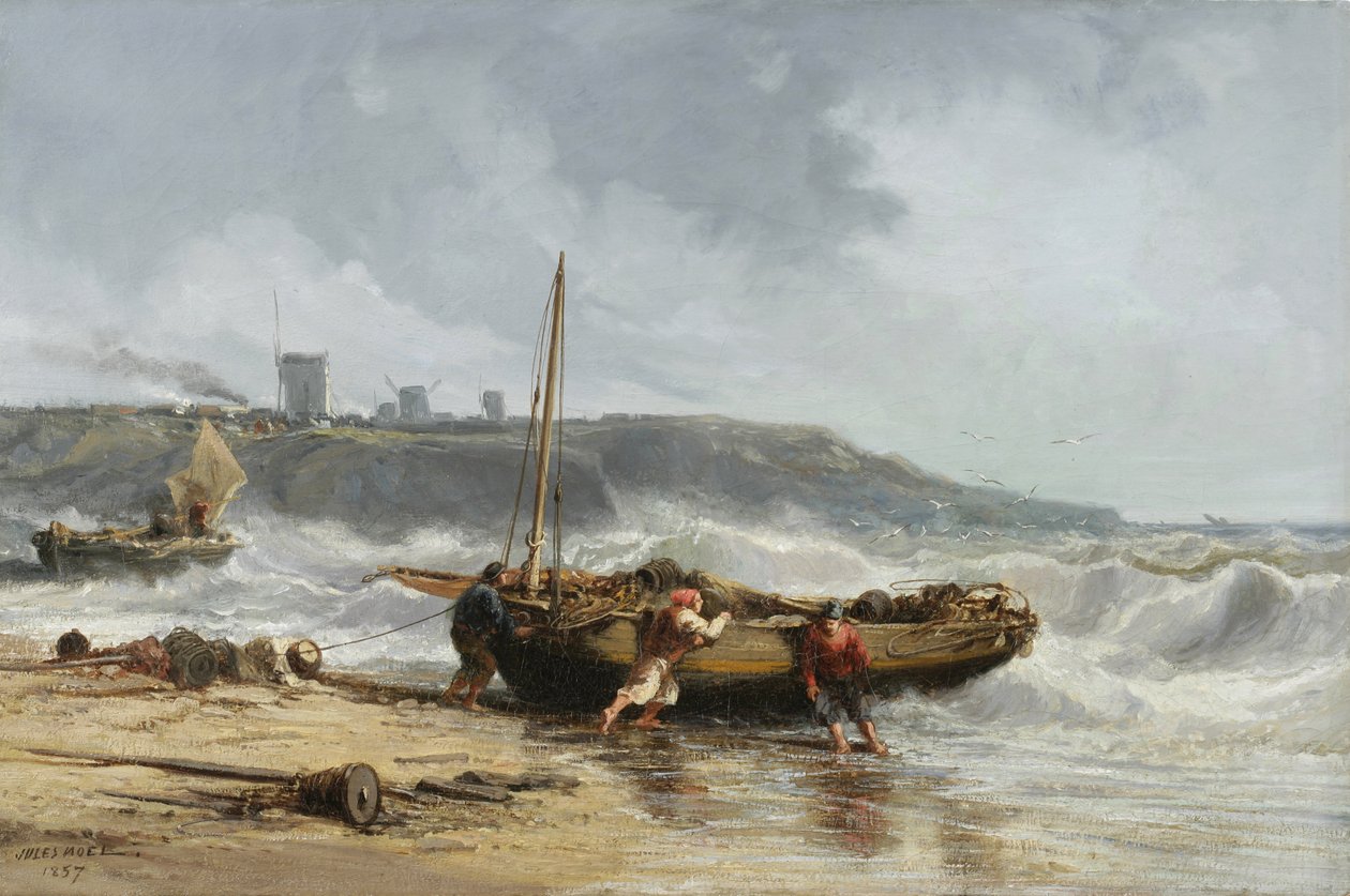 Scena na wybrzeżu, 1857 autorstwa Jules Achille Noel