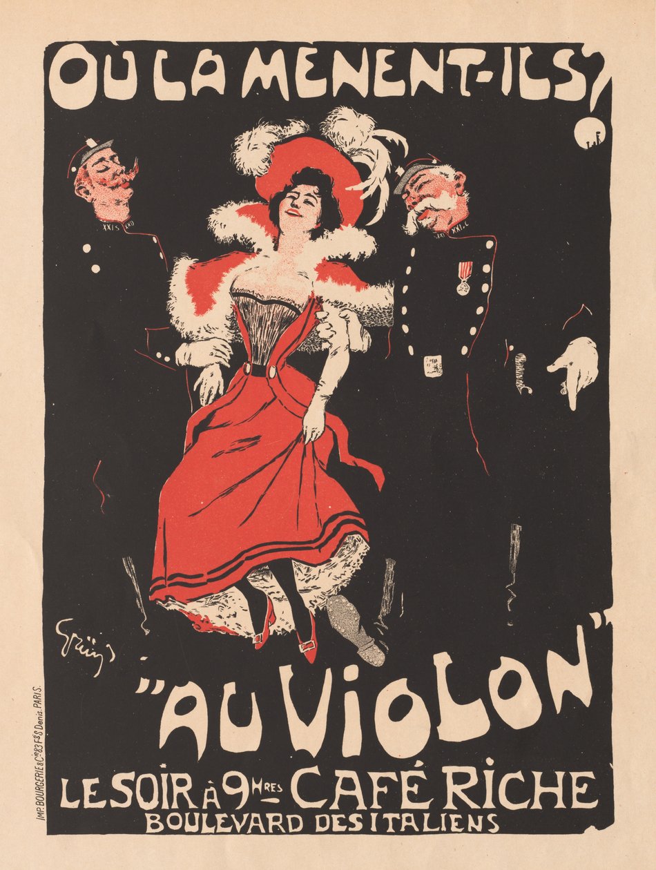 Mistrzowie plakatu: Plac 103 Café Reche, 1897. autorstwa Jules Alexandre Grün