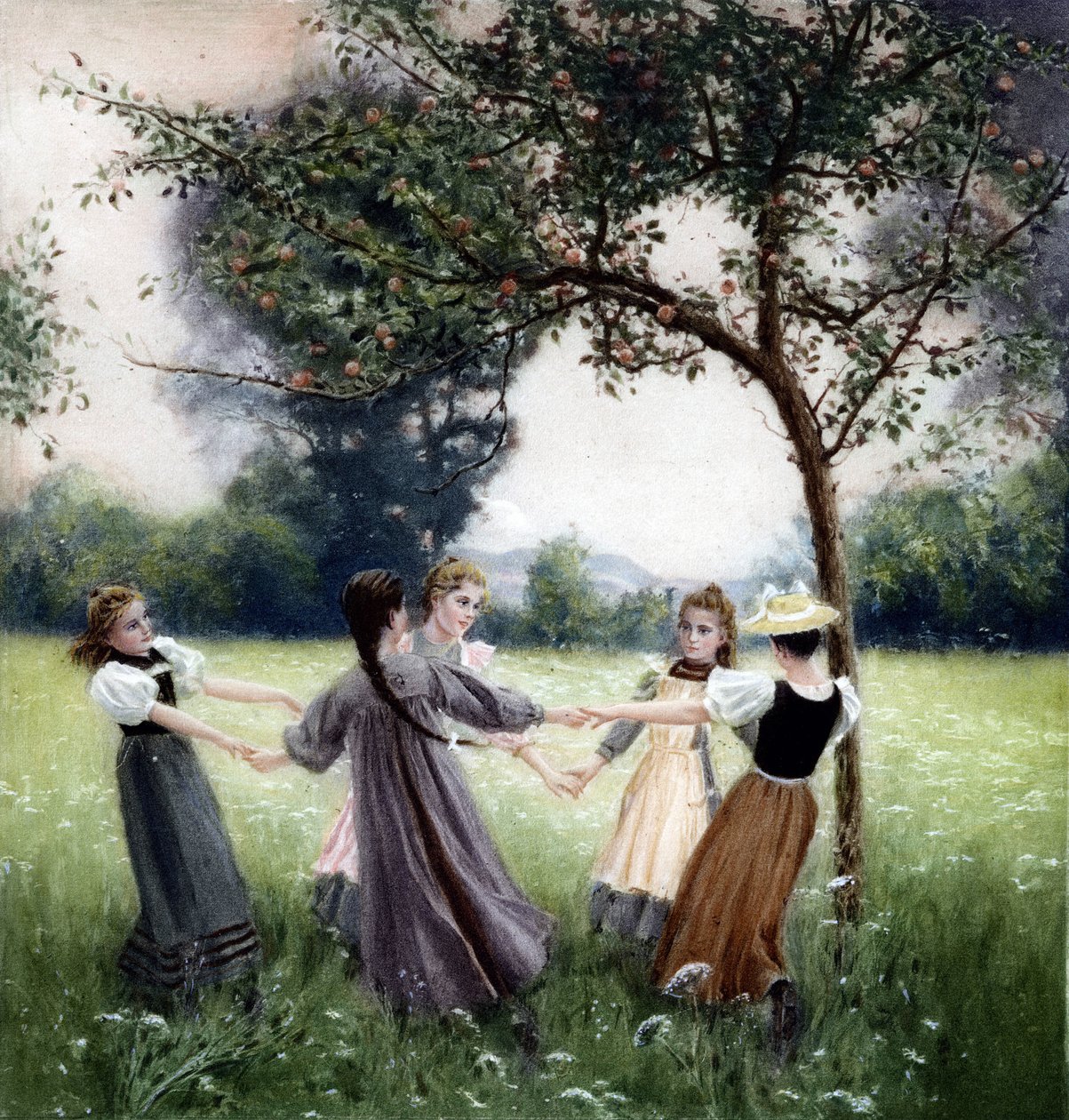 Girotondo (runda). Obraz J.-A. Meunier autorstwa Jules Alexis (after) Meunier