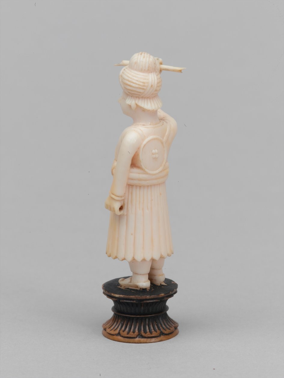 Czarny pionek, figura szachowa, Indie, 1820 ok autorstwa Jules Antoine Duvaux