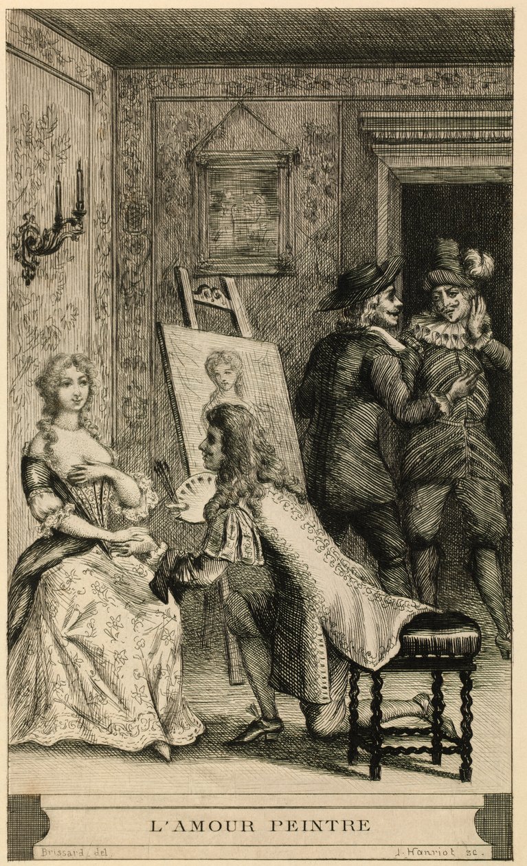Scena miłości malarza autorstwa Jules Armand Hanriot