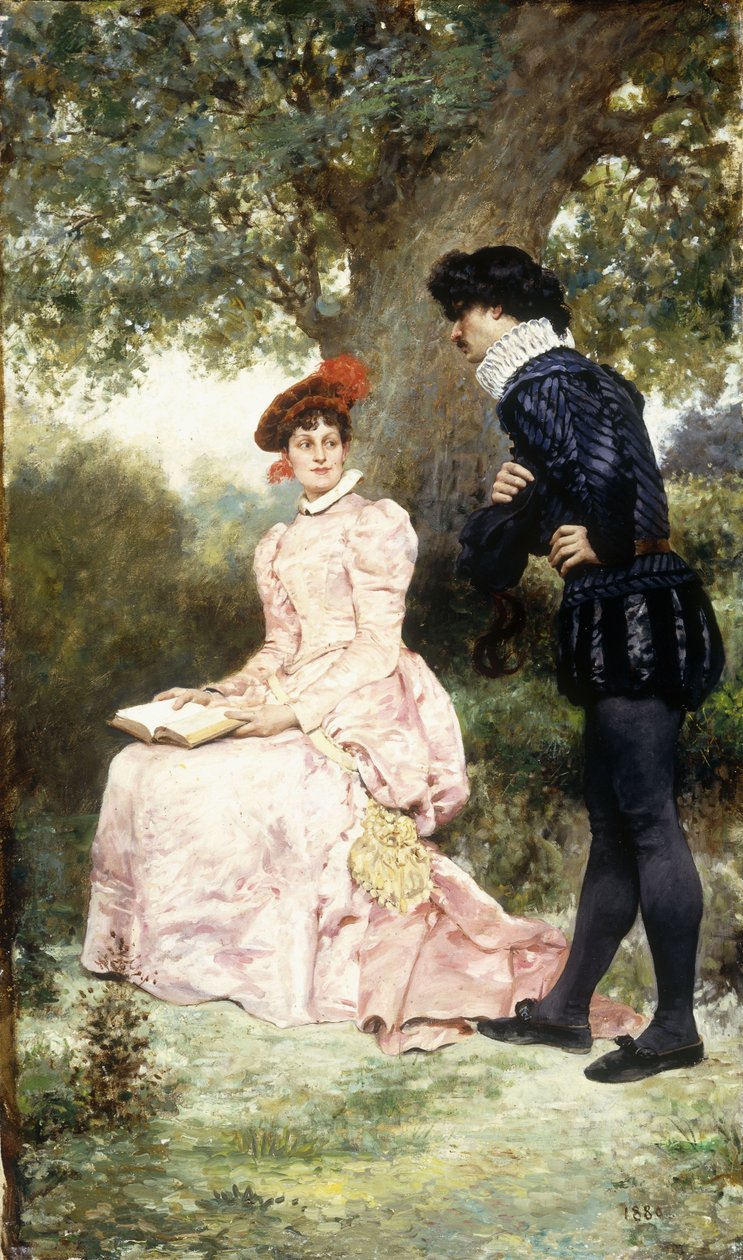 Zalotna para, 1880 autorstwa Jules Arsene Garnier