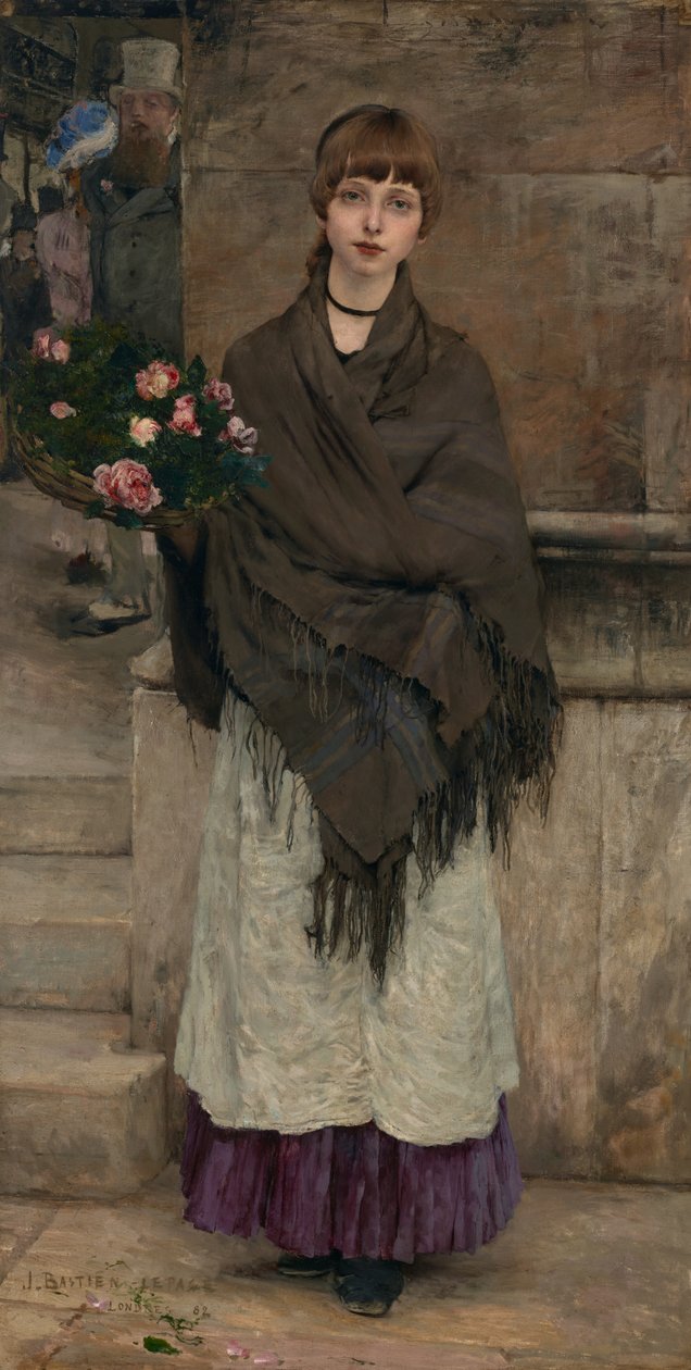 Sprzedawca kwiatów w Londynie autorstwa Jules Bastien Lepage