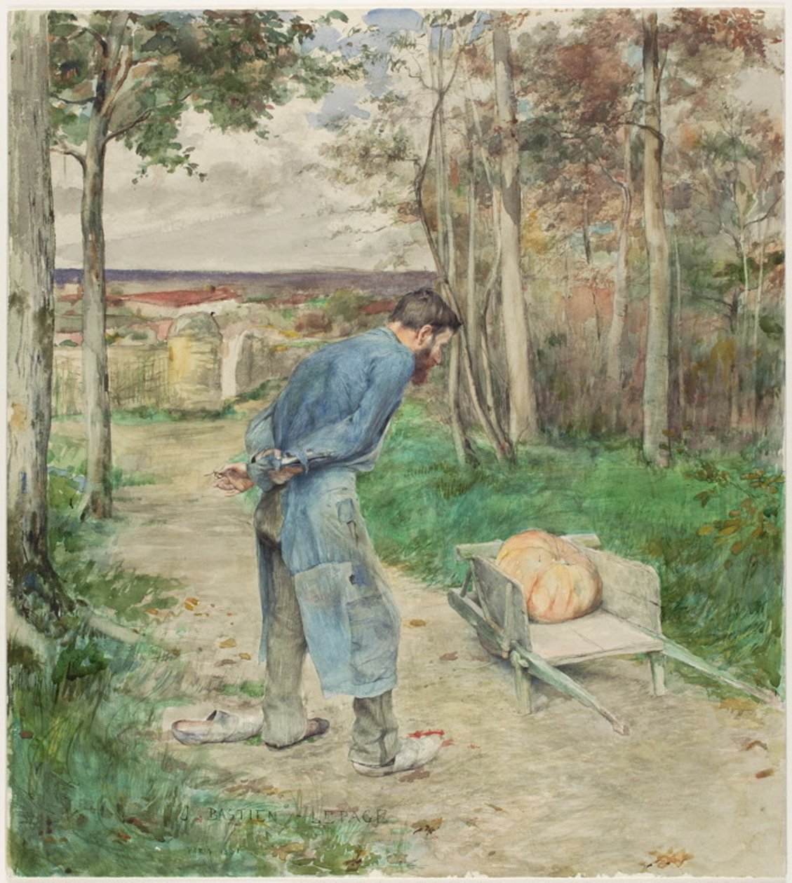 Żołądź i dynia autorstwa Jules Bastien Lepage