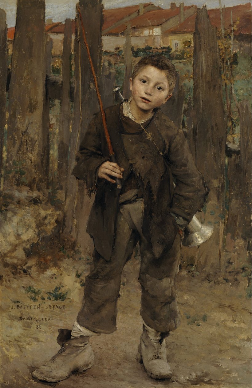 Pas Meche Nic nie robi, 1882 autorstwa Jules Bastien Lepage