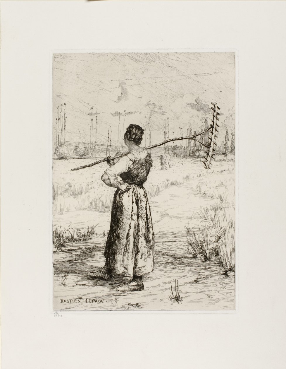 Powrót z pola, 1878 autorstwa Jules Bastien Lepage