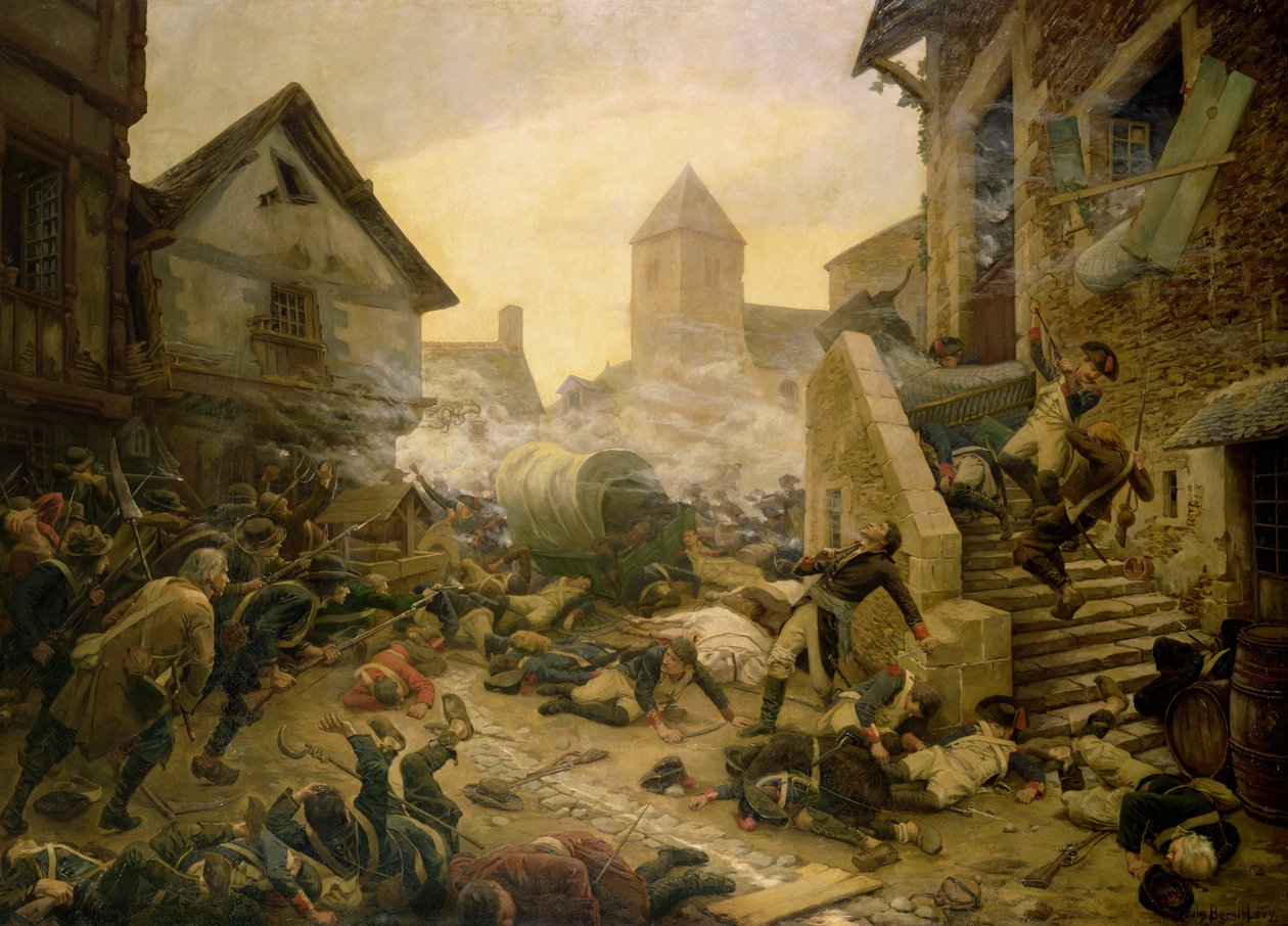 Walka pod Cholet, czyli samobójstwo generała Moulina w 1794 r autorstwa Jules Benoit Levy