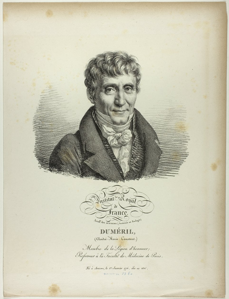 Portret André-Marie-Constanta Dumérila autorstwa Jules Boilly