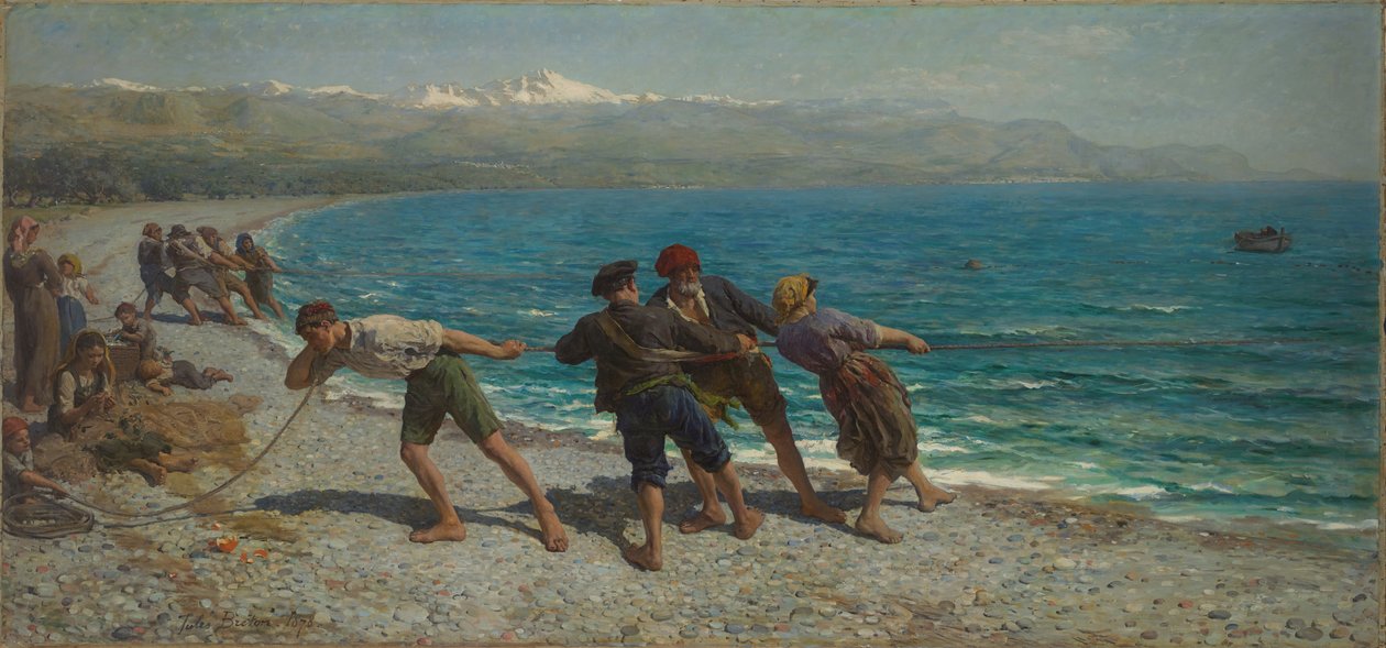 Rybacy w Menton autorstwa Jules Breton