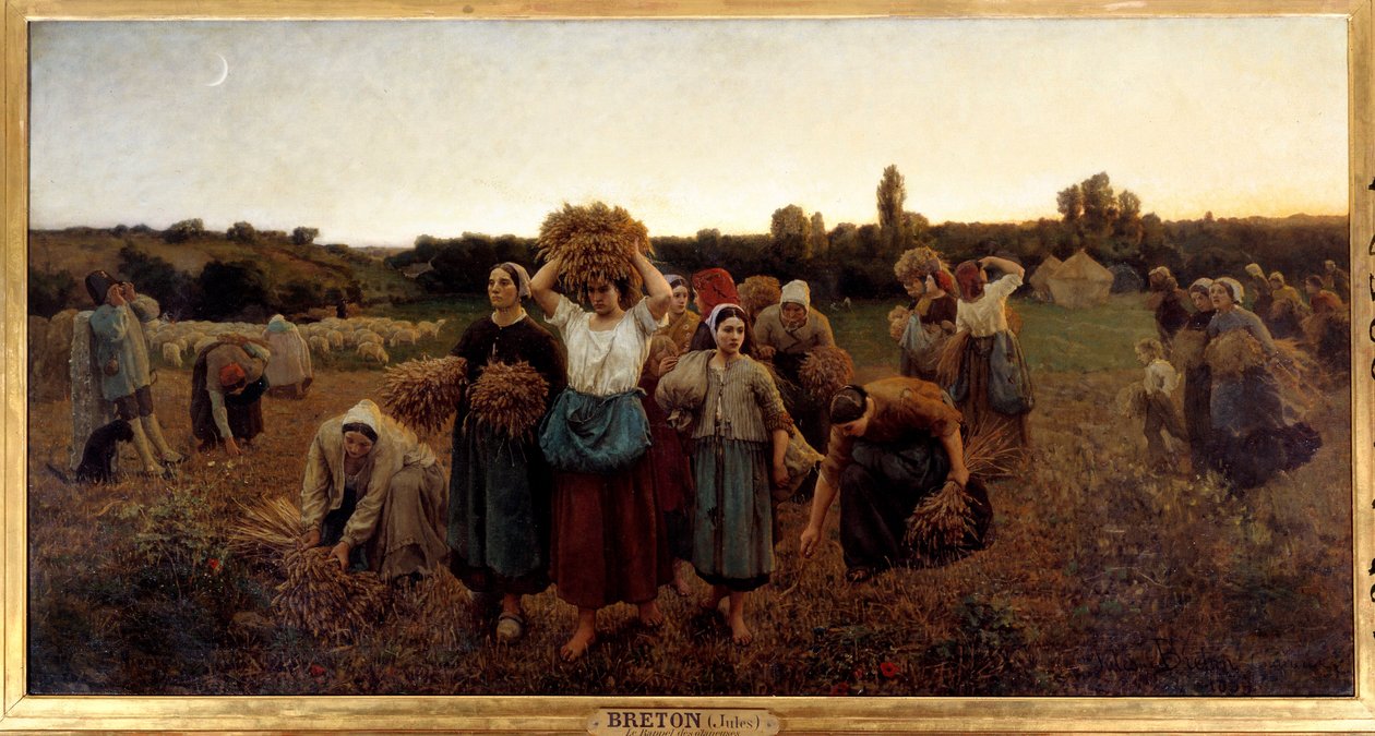 Le rappel des glaneuses Obraz Julesa Bretona (1827-1906) 1859 Nd. 0,9x1,76 m Paryż, musee d