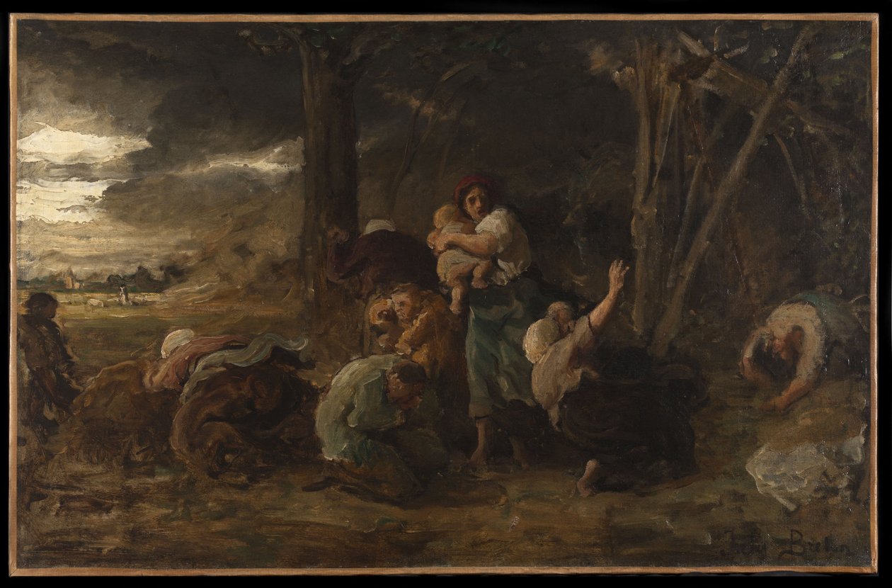 Błyskawica, ok. 1865 (olej na płótnie) autorstwa Jules Breton