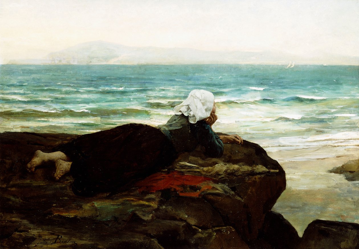 Patrząc na morze, autorstwa Jules Breton