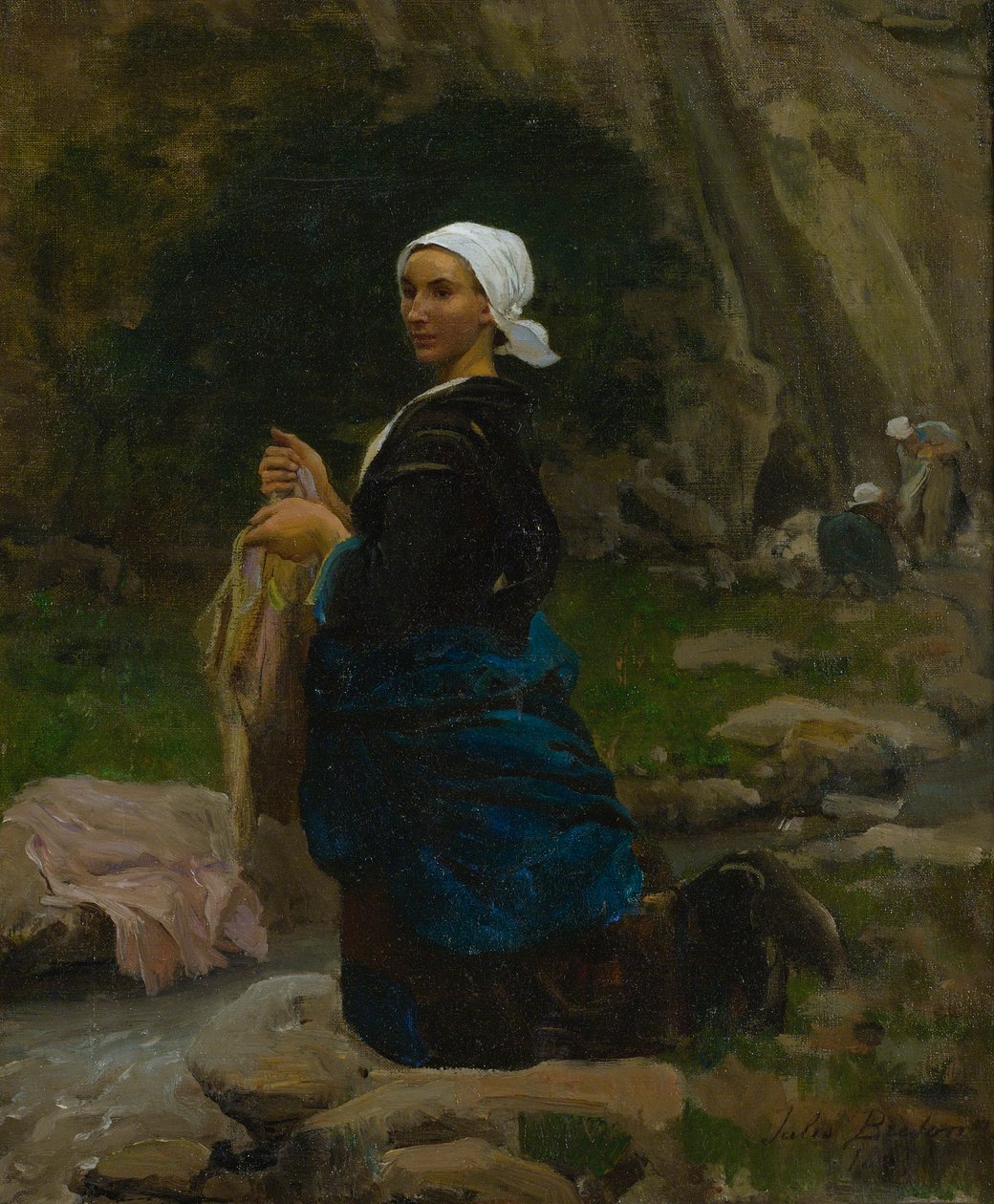 Praczka w Bretanii autorstwa Jules Breton