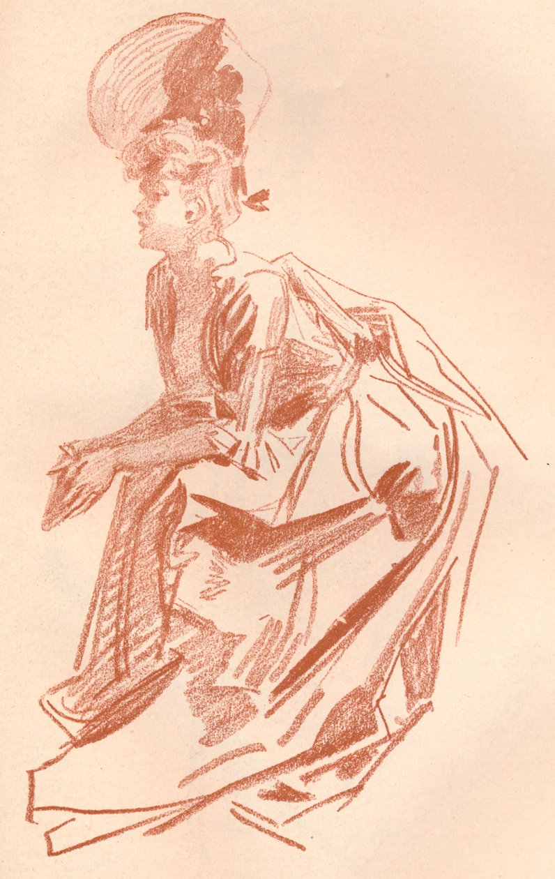 Rysunek w Sanguine, c1900 1903-1904 autorstwa Jules Cheret