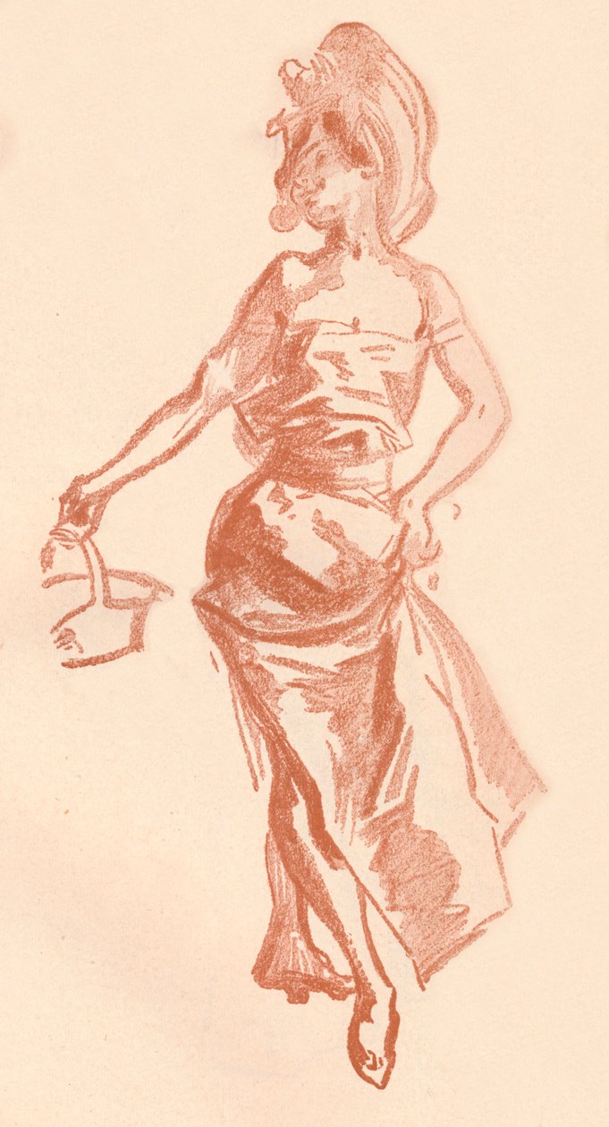 Rysunek w Sanguine, c1900 1903-1904 autorstwa Jules Cheret