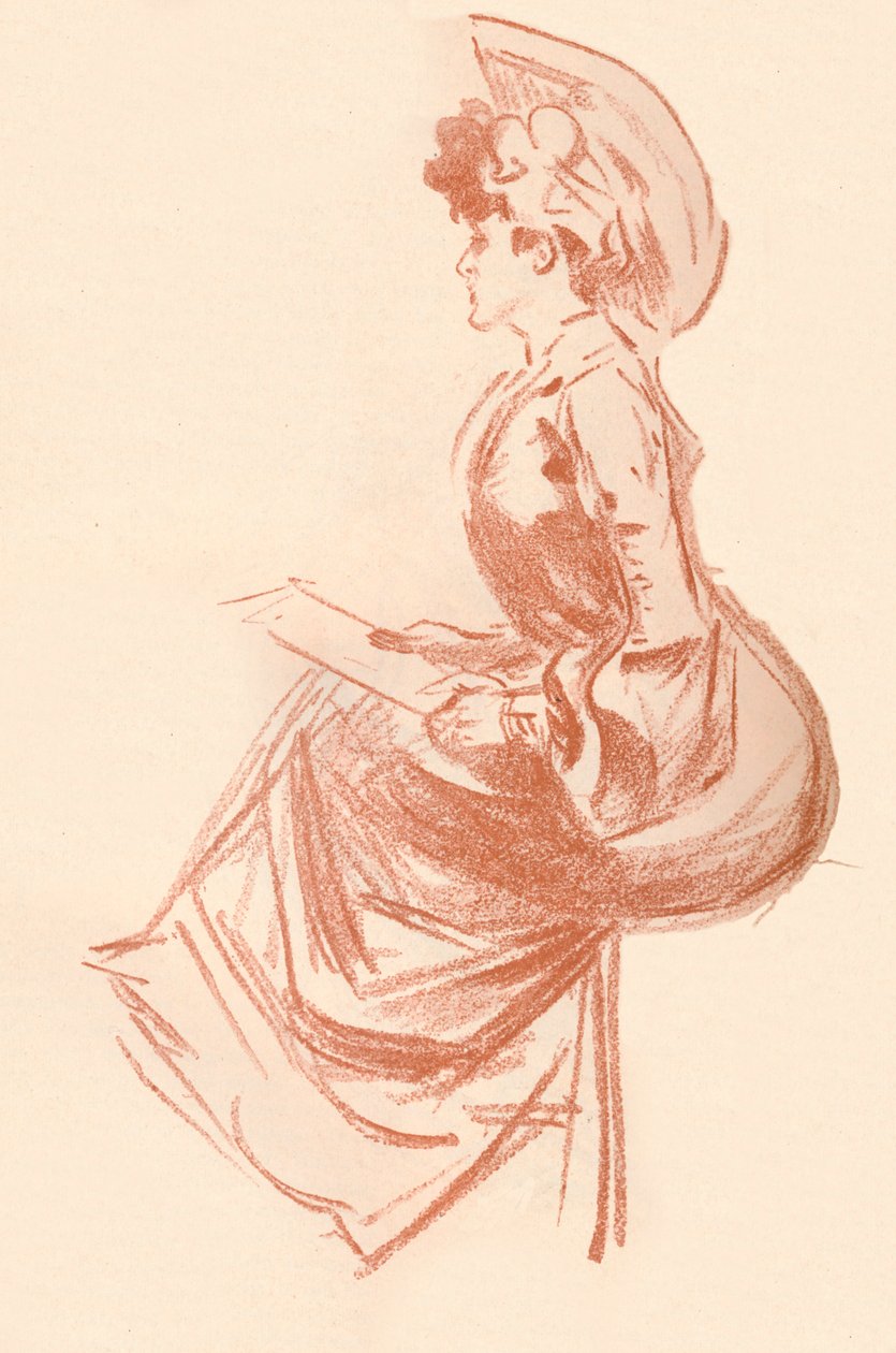 Rysunek w Sanguine, c1900 1903-1904 autorstwa Jules Cheret