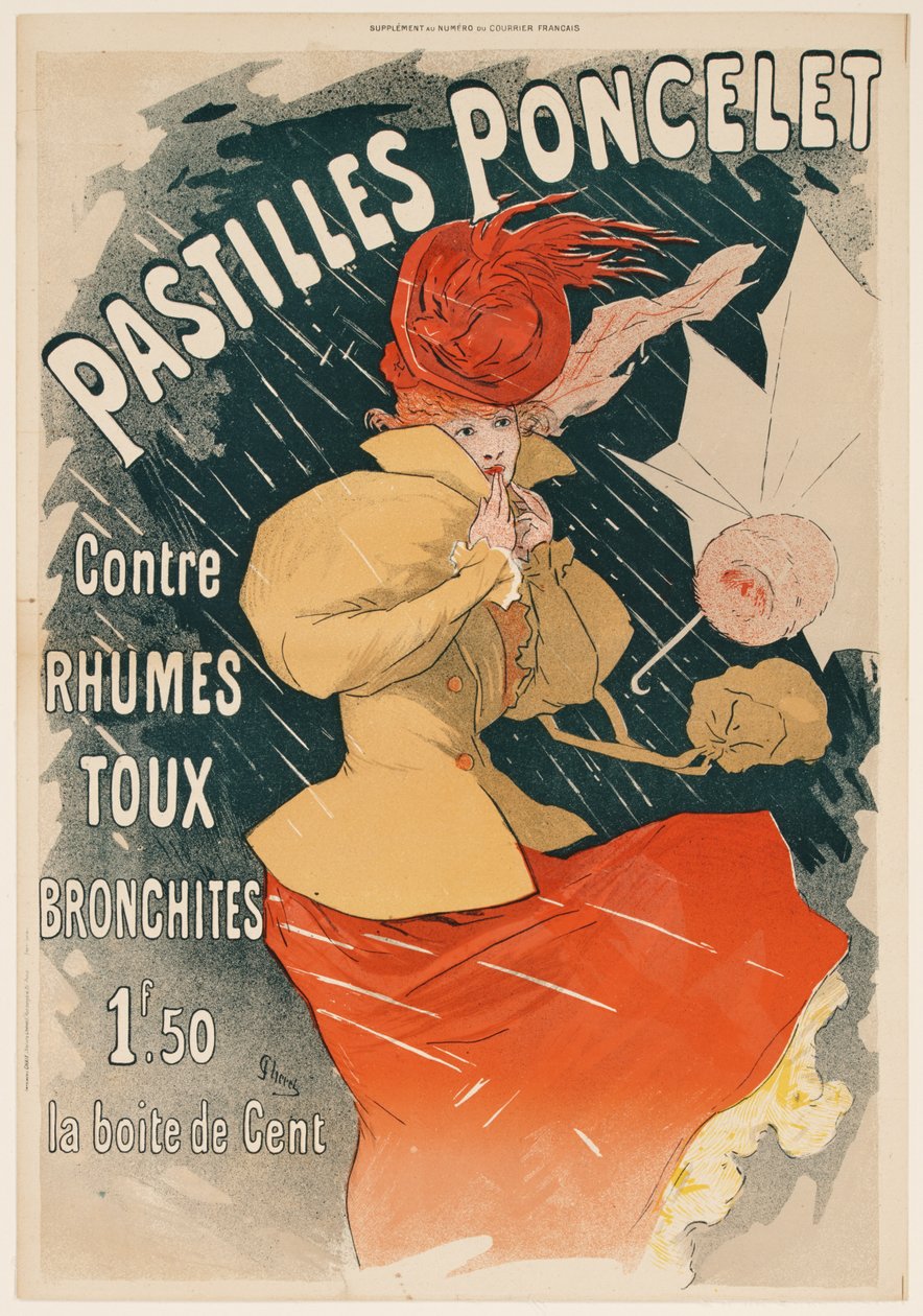 Pastylki Poncelet (Pastilles Poncelet) autorstwa Jules Cheret