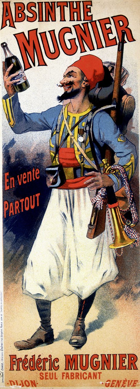 Plakat do absyntu Mugnier - autorstwa Jules Cheret autorstwa Jules Cheret