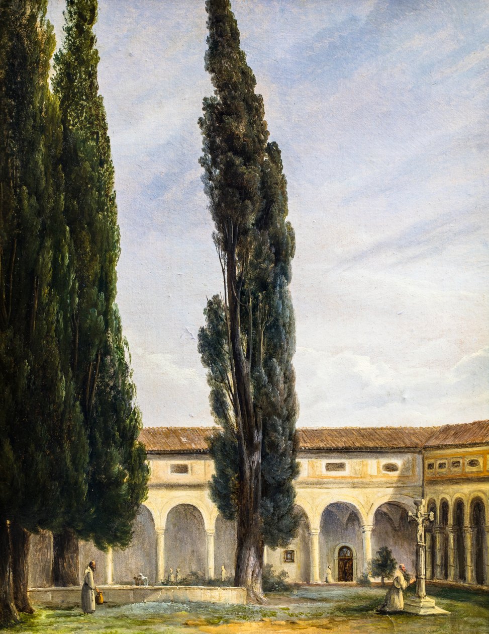 Wnętrze klasztoru autorstwa Jules Coignet