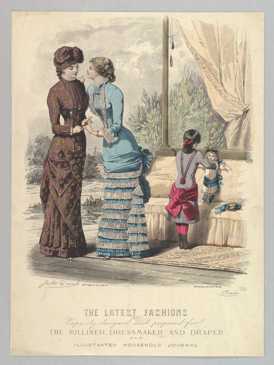 Najnowsza moda wyraźnie zaprojektowana i przygotowana dla Milllinera, krawcowej i dr..., 1880-82. autorstwa Jules David