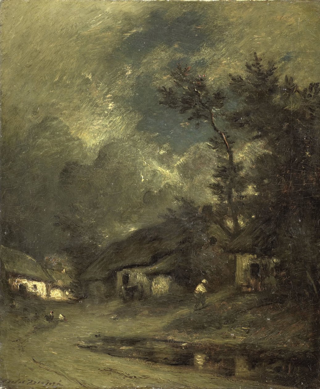 Wioska nocą autorstwa Jules Dupré