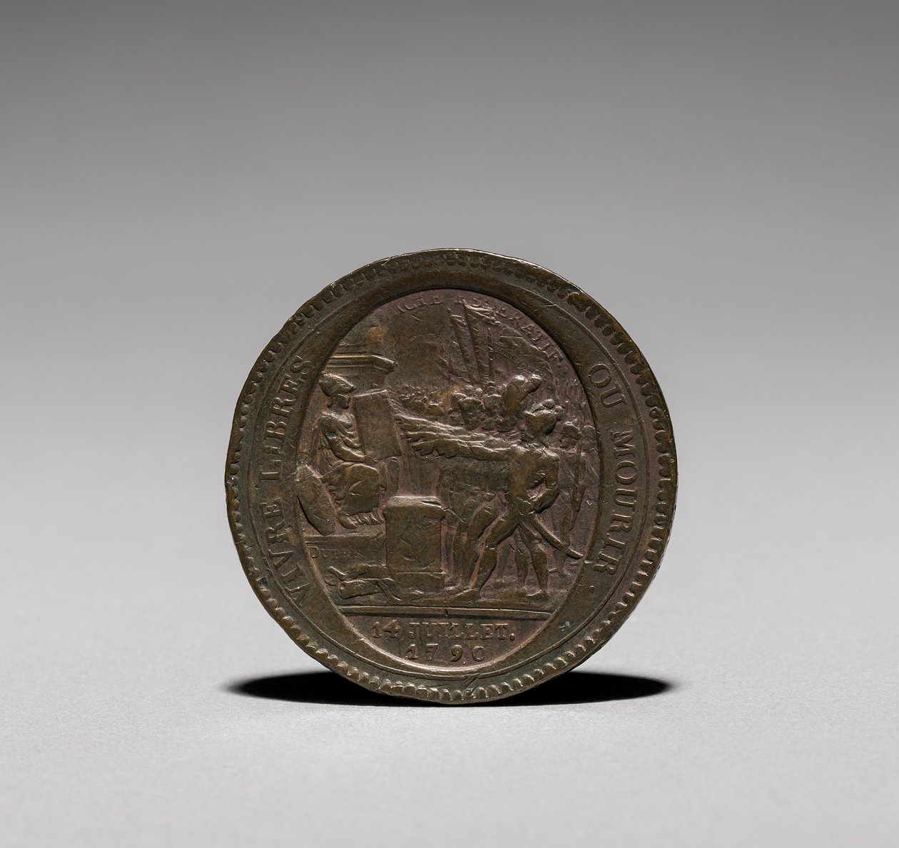 Medal: Five Sols wydany przez Monneron Brothers, Paryż, 1792. autorstwa Jules Dupré