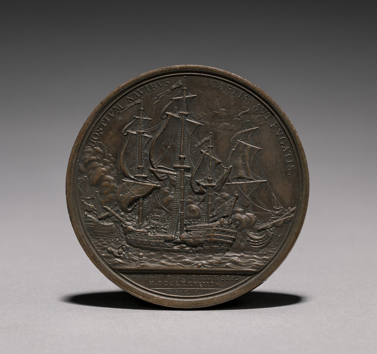 Medal: John Paul Jones rewers. autorstwa Jules Dupré