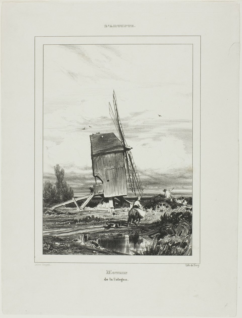 Wiatrak w Sologne autorstwa Jules Dupré