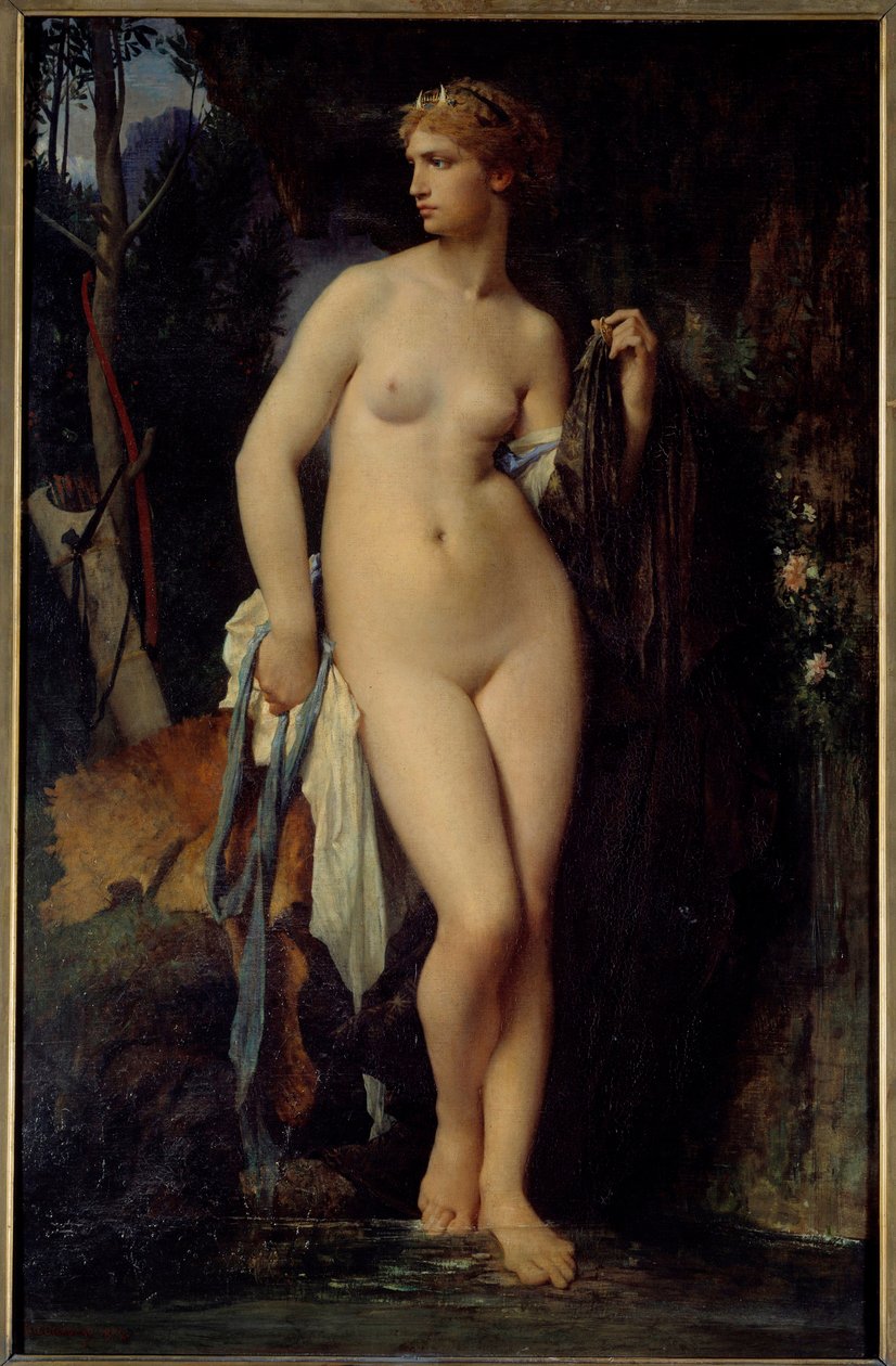 Diane Malarstwo Jules Elie Delaunay (1828-1891) 1872 Nd. 1,47x0,94 m Paryż, musee d