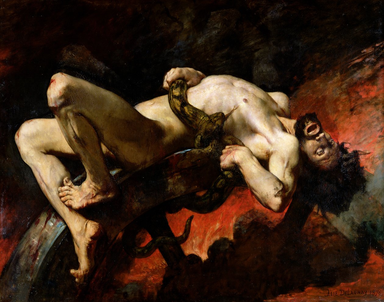 Ixion wrzucony do Hadesu, 1876 autorstwa Jules Elie Delaunay