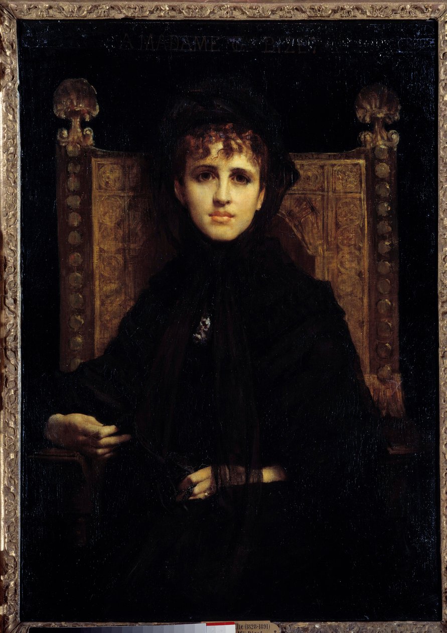 Portret Madame Georges Bizet (1849-1926). Obraz Jules Elie Delaunay (1828 - 1891) autorstwa Jules Elie Delaunay