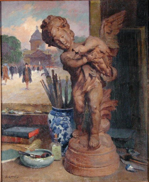 Martwa natura z aniołem autorstwa Jules Ernest Renoux