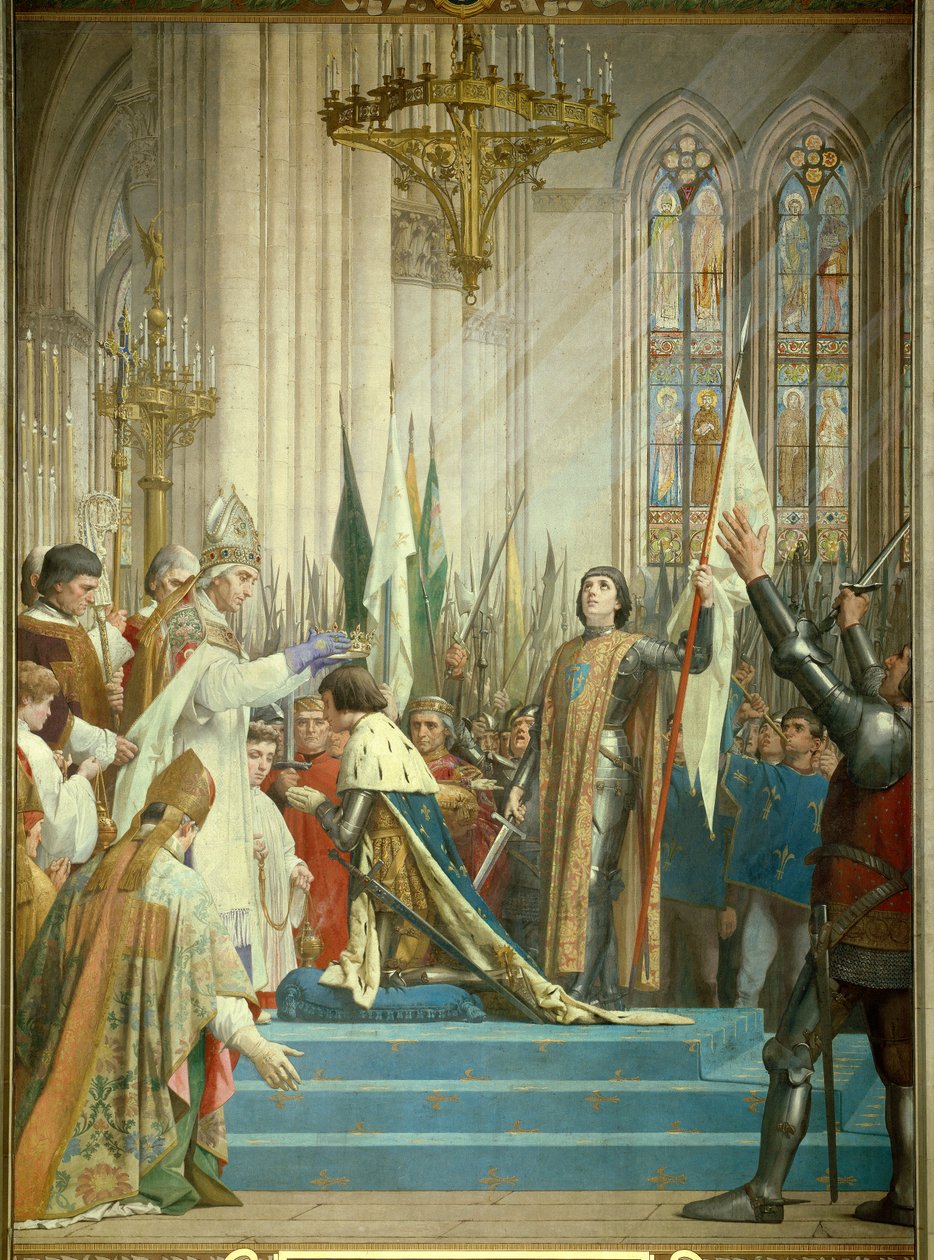 Król Karol VII (1403-1461) otrzymał koronę w katedrze w Reims 17.07.1429 w obecności Joanny d