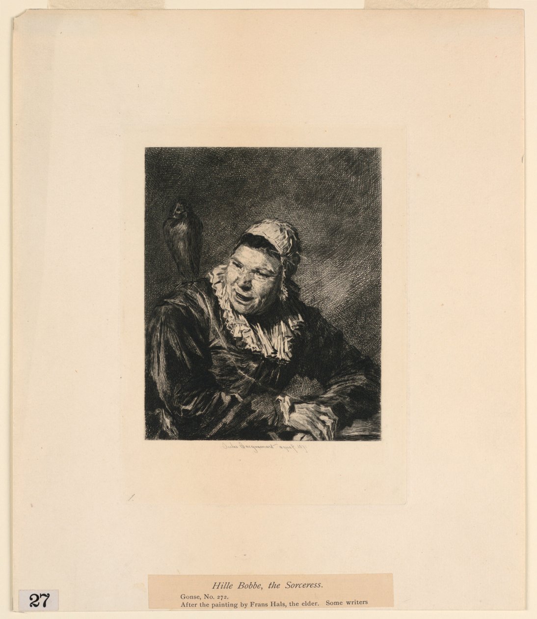 Hille Bobbe, czarodziejka , z „Akwaforty obrazów w Metropolitan Museum w Nowym Jorku” autorstwa Jules Ferdinand Jacquemart