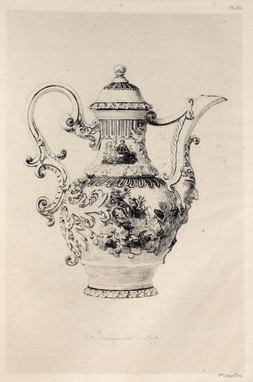 Historia sztuki ceramicznej: opisowe i filozoficzne studium płyty garncarskiej XII, 1877. autorstwa Jules Ferdinand Jacquemart
