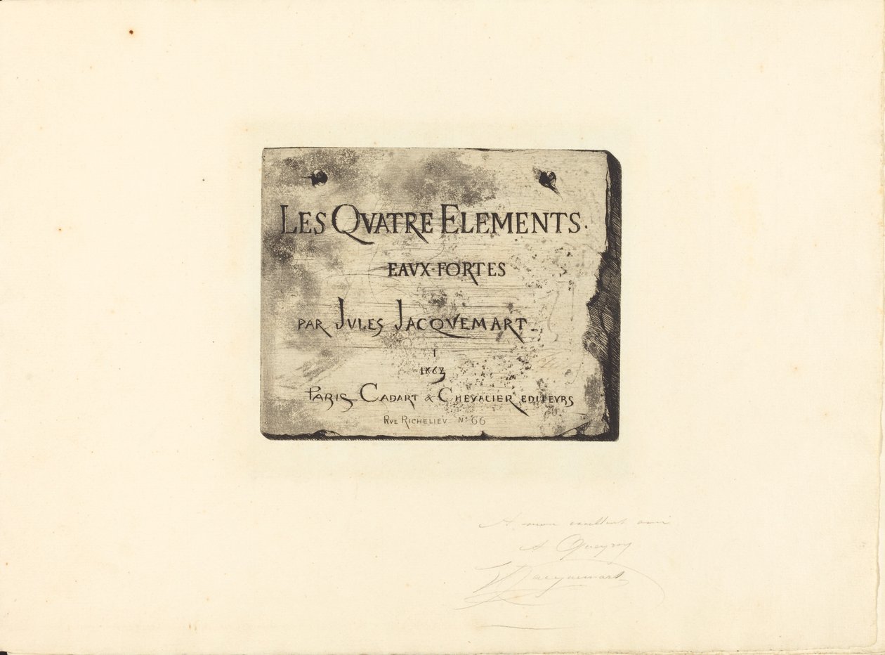 Strona tytułowa autorstwa Jules Ferdinand Jacquemart