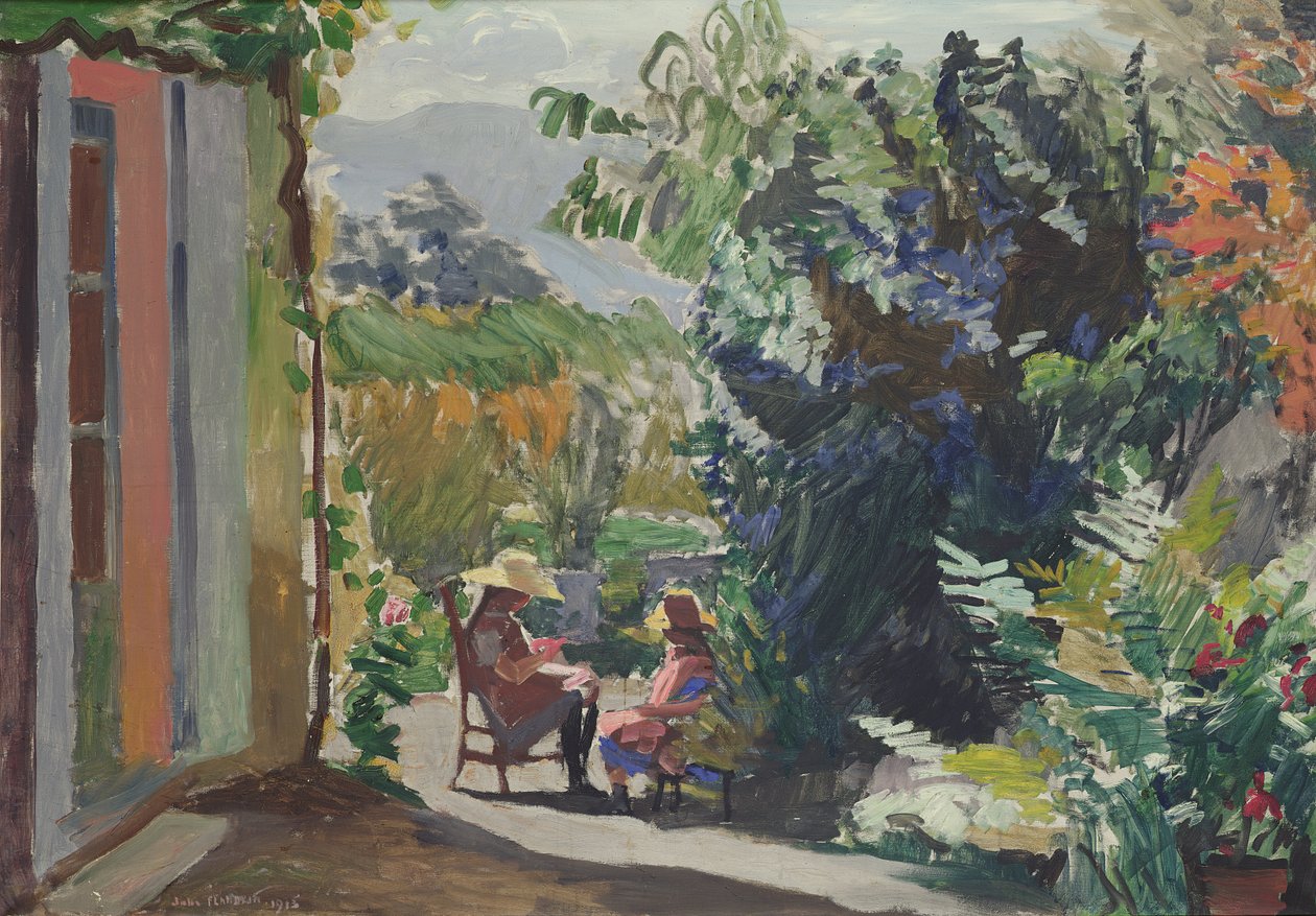 Ogród oświetlony słońcem autorstwa Jules Flandrin