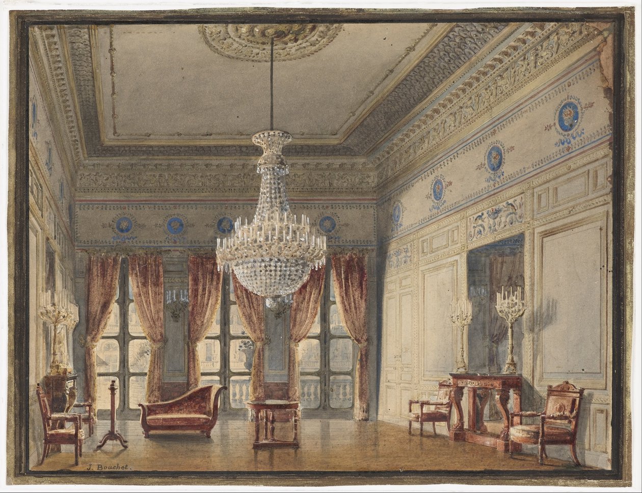 Salon w skrzydle Montpensier, Palais Royal autorstwa Jules Frédéric Bouchet
