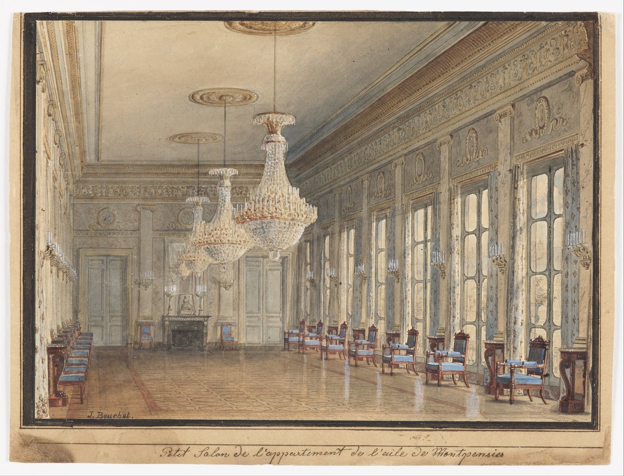 Salon w skrzydle Montpensier, Palais Royal autorstwa Jules Frédéric Bouchet